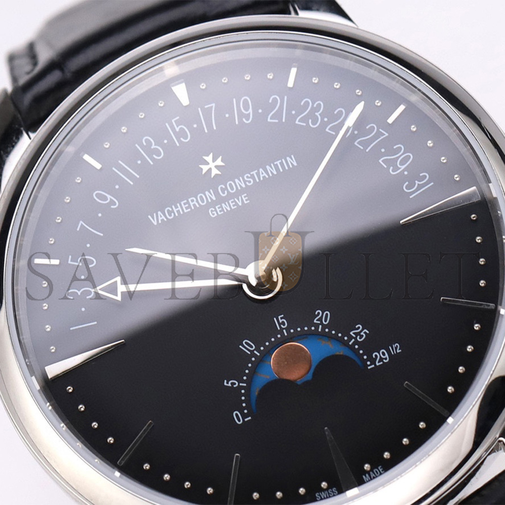 vacheron Co*sta*t*n patrimony moon phase retrograde date 42.5 mm watch 4010u/000g-b330